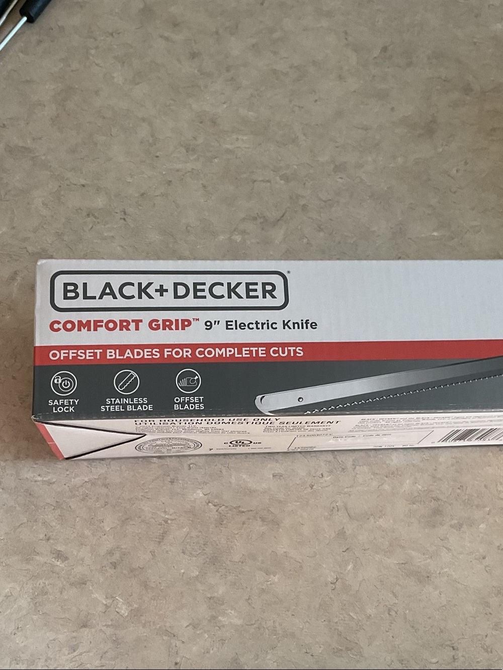 Black & Decker Comfort Grip Electric Knife - Red, White